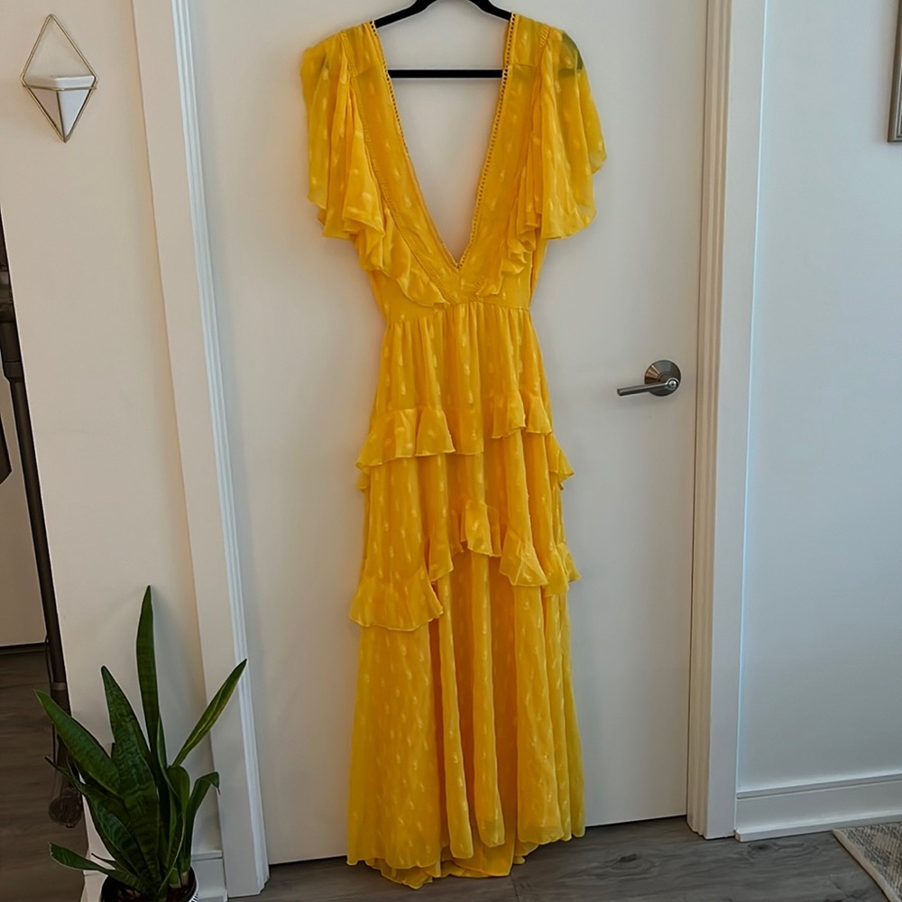 ASOS Yellow Ruffled Maxi Dress - Picture 3 of 9